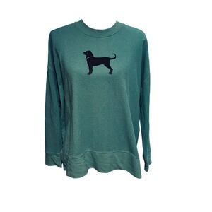 The Black Dog Size M Crewneck Lightweight Sweatshirt Green